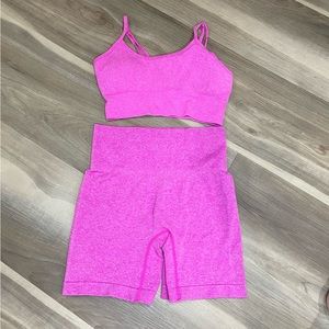 Hot pink workout set